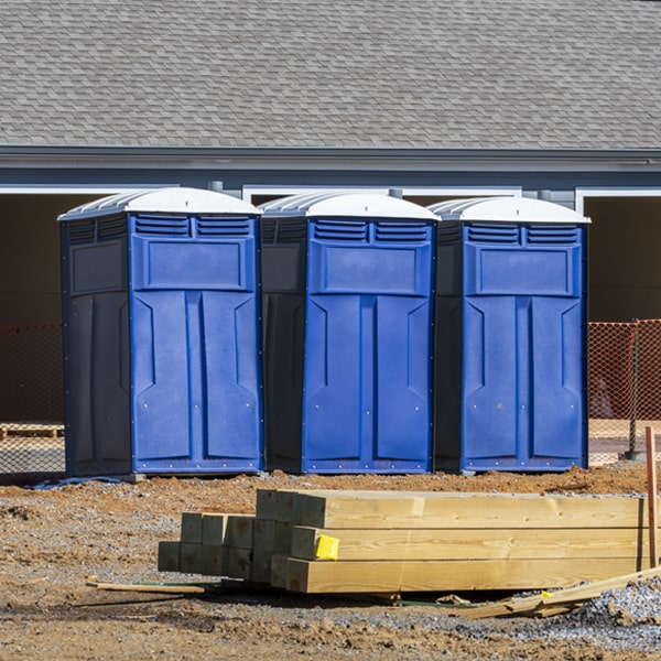 how often are the porta potties cleaned and serviced during a rental period in Roseglen